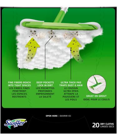 Swiffer Sweeper Heavy Duty Dry Multi-Surface Cloth Refills for Floor Sweeping and Cleaning Unstopables Fresh Scent 20 Count - Buy Online on GoSupps.com