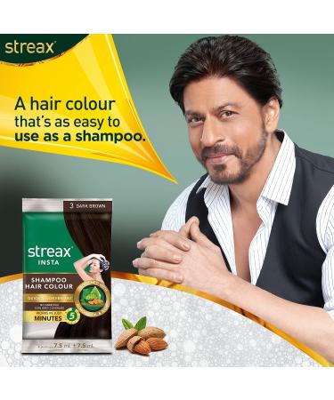 Streax Insta Hair Color Dark Brown 5 Pack 15ml - Buy Online on GoSupps.com