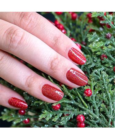 Color Street Cran-tastic Red Glitter Nail Polish Strips | Long-Lasting DIY Manicure - Buy Online on GoSupps.com