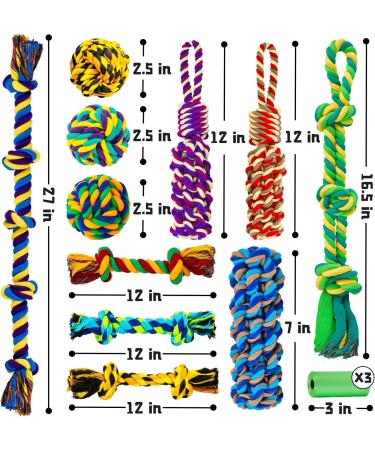 XL Dog Chew Toys for Aggressive Chewers Large Breed 14 Pack Tough Indestructible Dog Toys for Aggressive Chewers Durable Puppy Chew Toys for Teething Heavy Duty Cotton Dog Rope Toys for Large Dogs - Buy Online on GoSupps.com