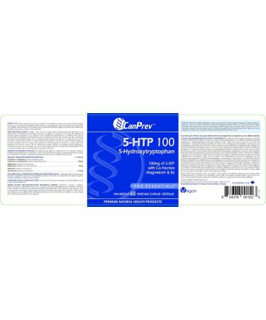CanPrev 5-HTP 100mg with B6 & Magnesium - 60 Vegi Capsules for Mood & Sleep Support | International Shipping - Buy Online on GoSupps.com