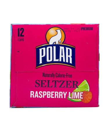 Polar Seltzer Raspberry Lime 12 fl oz - Pack of 12 | Refreshing Sparkling Water - Buy Online on GoSupps.com