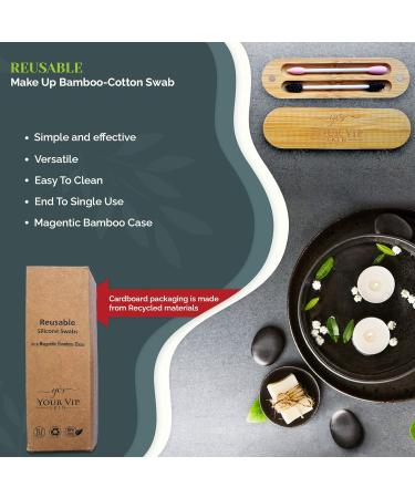 Your VIP Skin Reusable Cotton Swabs - Eco-Friendly Silicone Q Tips - 2x Wattstaben Ear Sticks for Sustainable Beauty - Buy Online on GoSupps.com