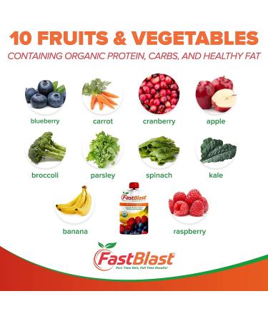 FastBlast Banana-Berry Smoothie: Supports Intermittent Fasting | Controls Appetite & Boosts Energy | USDA Certified Organic, Vegan, Non-GMO | Soy & Sugar Free (12 Units, 3.5 oz) - Buy Now - Buy Online on GoSupps.com