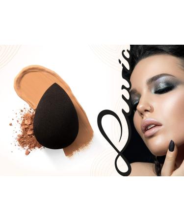 Luvia Beauty Blender Sponge - Extra Soft Make-Up Egg in Timeless Black - Best Cosmetic Blending Sponge for Flawless Application - Buy Online on GoSupps.com