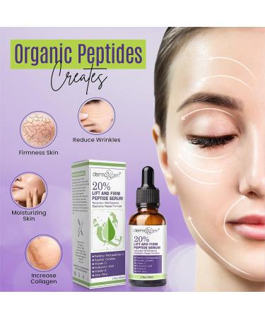 Lift And Firm - 20% Peptide Serum, Matrixyl 3000 - Pure Organic Powerful Triple Combination/Anti-aging, Facial Aged Wrinkles Serum - 1 Fl Oz 1 Fl Oz (Pack of 1) - Buy Online on GoSupps.com