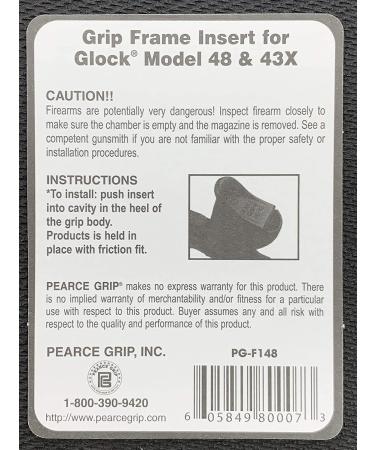 Pearce Grips Frame Insert for Glock 43X/48 - Enhanced Grip and Functionality - Buy Online on GoSupps.com