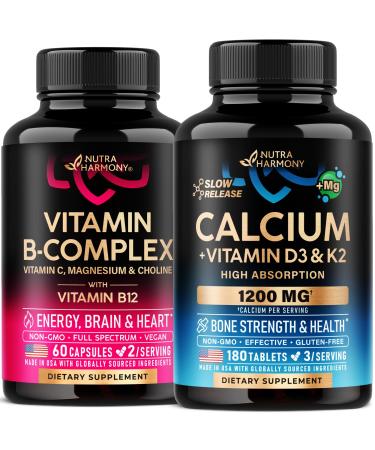 NUTRAHARMONY Vitamin B Complex Capsules & Calcium Tablets