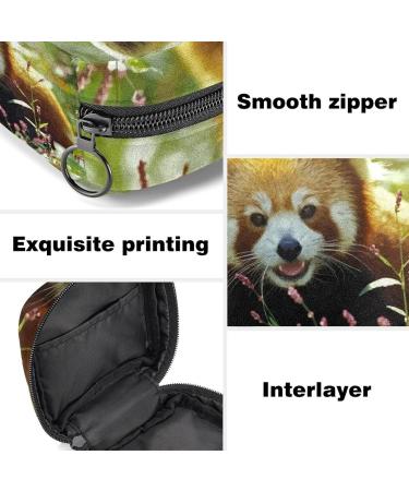 Red Panda Menstrual Pad Bag with Zipper | Ladies Napkin & Tampon Pouch for Women & Girls - Buy Online on GoSupps.com