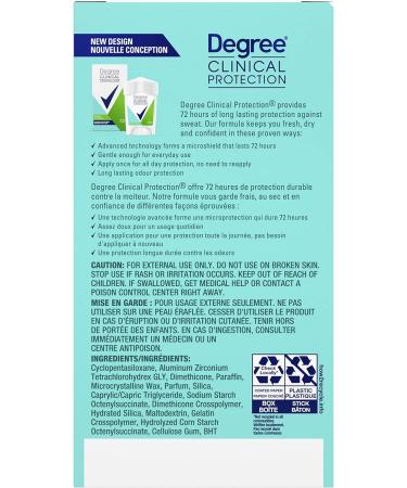 Degree Clinical Protection Antiperspirant Stick for sweat protection Stress Control antibacterial odour protection 48 g - Buy Online on GoSupps.com