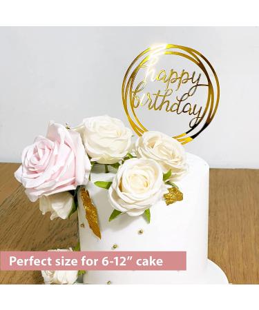 6-Pack Gold Birthday Cake Topper Set  Double-Sided Glitter  Acrylic Happy Birthday Cake Toppers /Cupcake Toppers  Birthday Decorations for Children or Adults. 6Pack-Gold2 - Buy Online on GoSupps.com