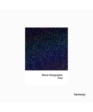Hemway Fine Black Holographic Glitter 100g - Cosmetic Safe Sparkle for Crafts & Beauty - 1/64 (0.4mm) - Buy Online - Buy Online on GoSupps.com