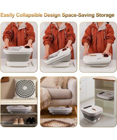 UNIFULL Collapsible Foot Spa Bath | Heated Foot Bath with Remote Control Massage Rollers & Timer | Pedicure Kit for Relaxation & Comfort - Buy Online on GoSupps.com
