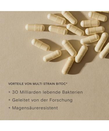 Wild Nutrition Food-Grown Multi Strain Probiotics | 30 Billion Bacteria for Intestinal Health | 30 Capsules - Buy Online on GoSupps.com