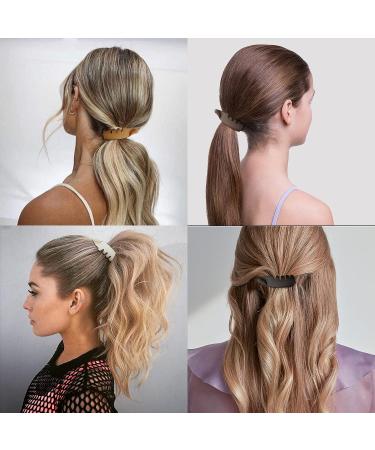 Hapdoo 4Pcs Small Hair Claw Clips for High Ponytail - Strong Hold Matte Banana Clips for Fine Hair - Mini Hair Jaw Clips Styling Accessories - Buy Online on GoSupps.com