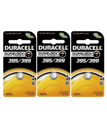 Duracell D395/399B Watch/Calculator Battery 3 Pack