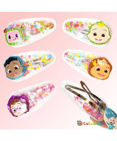 LUV HER Cocomelon Hair Clips For Girls 6pc Magical Confetti Hair Clips with Favorite Cocomelon Character Charms Ages 3+ - Buy Online on GoSupps.com