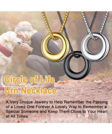 U7 Women's Cremation Urn Necklace - Celtic Knot Dog Feet & Wings Designs - Stainless Steel Cylinder Pendant for Ashes - Unique Burial Jewelry - Buy Online on GoSupps.com