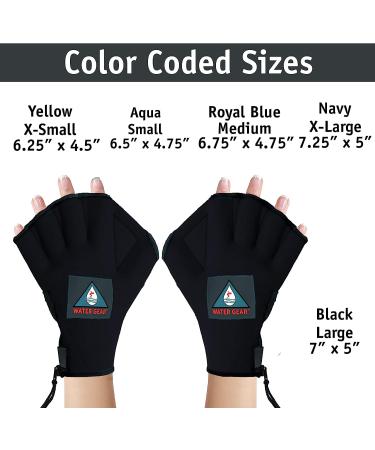 Water Gear Neoprene Fingerless Force Gloves - Black LARGE (50% More Resistance) - Buy Online on GoSupps.com