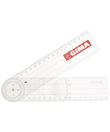 Gima Orthopaedic Goniometer - Durable 205 x 45 mm Plastic Measuring Tool for Accurate Angle Measurement - International Shipping Available - Buy Online on GoSupps.com