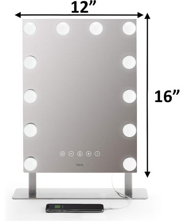 iHome Hollywood Vanity Mirror PRO with Bluetooth, Voice Control, USB Input & Speaker - 16x12 LED Makeup Mirror with Adjustable Lights & 10x Detail Mirror - Buy Online on GoSupps.com