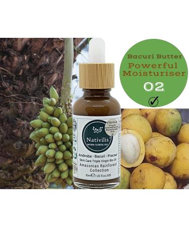 Nativilis Triple Virgin Amazonian Rainforest Bio Oil - ANDIROBA - BACURI PRACAXI - enriched 03 Vegetable Oils Concentrated Active Efficacy Treatment Prevention Cellulitis - Copaiba - Buy Online on GoSupps.com