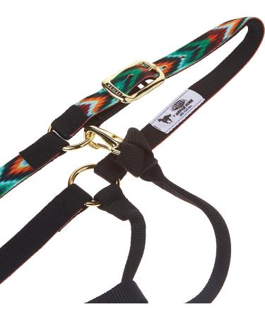 Weaver Leather Adjustable Black/Multi Chevron Patterned Nylon Horse Halter - Average Horse - Buy Online on GoSupps.com
