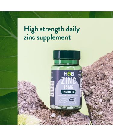 Holland & Barrett Zinc 15mg - Supports Immune System - 120 Unflavoured Tablets - Buy Online on GoSupps.com