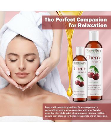 Plant Guru Cherry Kernel Oil 8 fl. oz. Cold Pressed 100% Pure & Natural Carrier Skin Face Body & Hair Growth Moisturizer. Great for DIY Creams Lotions and Lip Balms. - Buy Online on GoSupps.com