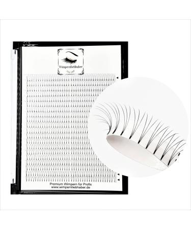 XXL savings box 3D I 0.07 premade eyelash fans I 800 finished fans for eyelash extension Curl D Mix 8mm-10mm
