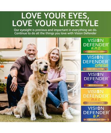 Vision Defender Plus: AREDS2 Eye Supplement with Lutein, Zinc & Meso-Zeaxanthin | 60 Vegan Capsules - Buy Online on GoSupps.com