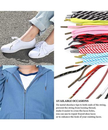 200Pcs 23mm Shoelace Aglet - Metal Cord End Tips for Sneakers & DIY Repair - Buy Online on GoSupps.com