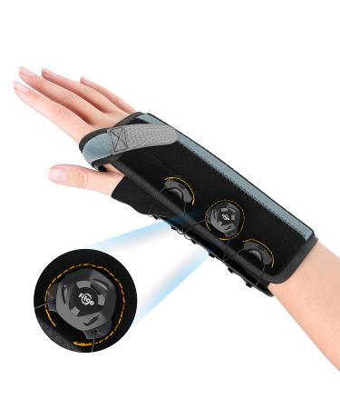 opove Wrist Support Brace for Carpal Tunnel  Night Sleep Hand Support Brace with Splints and Adjustable Knob  Wrist Brace Right Hand for Tendonitis and TFCC Tears (Black Right)