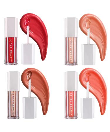 Lip Gloss & Hydrating Lip Oil Tinted Set - Long Lasting Non-Sticky High Shine for Plumper Lips | Moisturizing Lip Care for Dry Lips - Buy Online on GoSupps.com