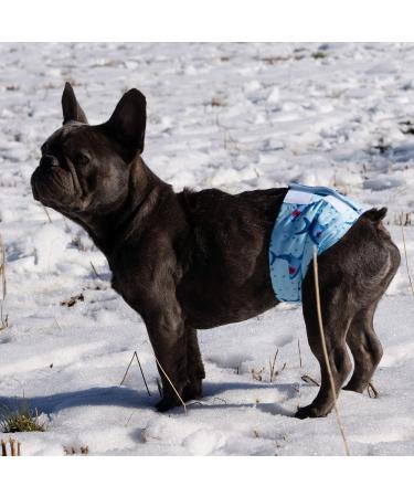 CuteBone Male Dog Diapers - Washable Belly Bands (3 Pack) for Male Dogs | DM28L-DE Turtle Shark & Jellyfish Design | Sizes L (43-53.5cm) - Shop Now! - Buy Online on GoSupps.com