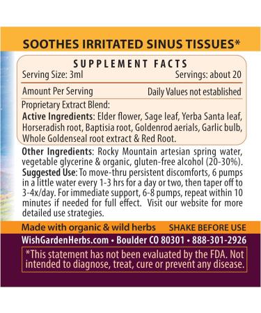WISHGARDEN Kick Ass Sinus 1 FZ - Fast Relief for Sinus Congestion - Buy Online on GoSupps.com