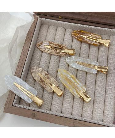6PCS Large Acrylic Resin Hair Clips for Women - No Crease, No Bend, Flat Design for Bangs, Waves - Duck Bill Style - Buy Online on GoSupps.com
