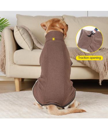 Heywean Dog Sweatshirt - Stretch Fleece Vest for Small & Medium Dogs | Winter Clothing for Indoor & Outdoor | XXS Brown - 1 Pack - Buy Online on GoSupps.com