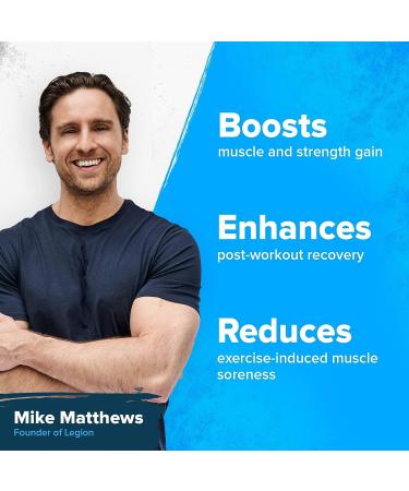 Legion Recharge Post Workout Supplement - Natural Muscle Builder & Recovery Drink with Creatine Monohydrate - Blue Raspberry 60 Serving - Buy Online on GoSupps.com