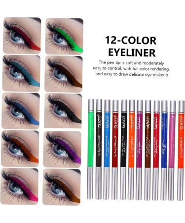 Beatifufu 12 Pcs 1 Set Shadow Set Eye Liner Sharpeners Red Eyeliner Long-lasting Eye Liners Paste - Buy Online on GoSupps.com