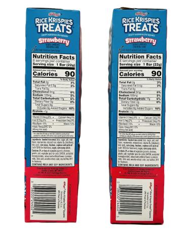 Strawberry Rice Krispies Treats Marshmallow Bars - 16 Bars (2 Boxes), Writable Wrapper - Shop Now! - Buy Online on GoSupps.com