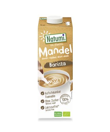 Natumi Almond Barista | Organic | Almond drink | Coffee | Pack of 8 (8 x 1l)
