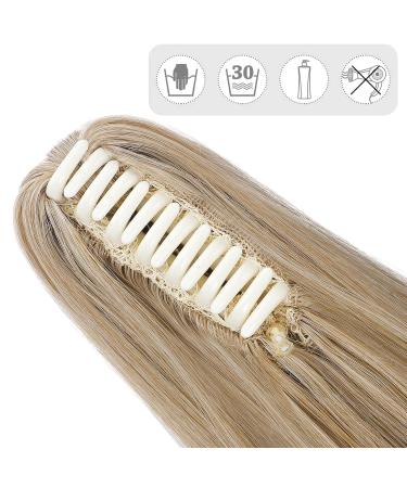 Shop Heat Resistant 18 Ponytail Extensions - Wavy & Smooth Hair Braids in Bright Ash Brown Mix & Light Ash Brown Bleach Blonde - Fast International Shipping! - Buy Online on GoSupps.com