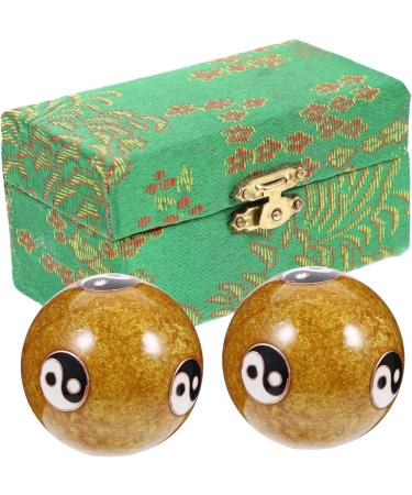Ultechnovo 10 pc Massage Globe Baoding Balls Set Stress Relief & Fitness Tool for Adults | Metal Massage Roller Balls with Bells - Buy Online on GoSupps.com