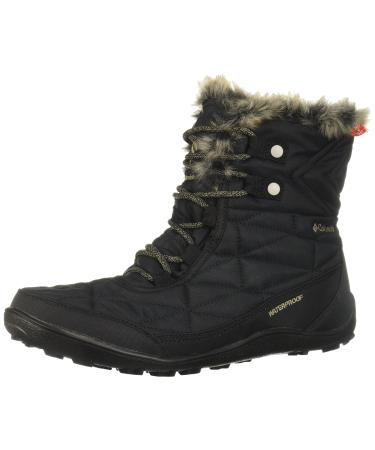 Columbia Women's Minx Shorty Iii Snow Boot 9 Black, Pebble