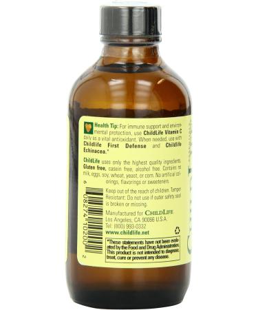 Child Life Liquid Vitamin C Orange Flavor Glass Bottle 4-Ounce (Pack of 2) - Buy Online on GoSupps.com