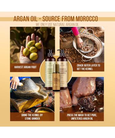 Kit soins quotidiens nourrissants huile d argan MagiForet shampooing 500ml + apr s-shampooing 500ml +s rum 100ml sans sulfate ni paraben doux & lisse doux pour les cheveux cr pus fris s color s - Buy Online on GoSupps.com