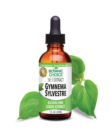Botanic Choice Premium Gymnema Sylvestre Liquid Extract - Helps Support Natural Glucose Metabolism and Sugar Cravings with an Ayurvedic Herb - Gluten and Alcohol Free - 1 oz