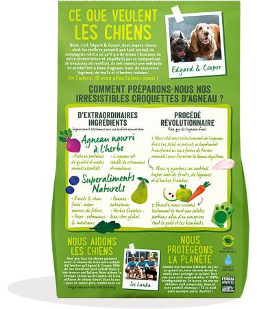 Edgard & Cooper Dog Food (Fresh Lamb 2.5kg) Grain Free Fresh Meat & Quality Protein Real Ingredients for Dogs Hypoallergenic No Added Sugars - Buy Online on GoSupps.com