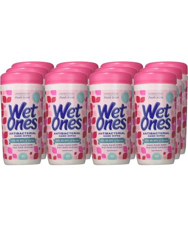 Wet Ones Antibacterial Hand Wipes Fresh Scent 40ct, Pack of 12 - Germ-Killing Protection - Buy Online on GoSupps.com